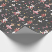 Papier Cadeau Nutcracker Ballerina Noël (Coin)