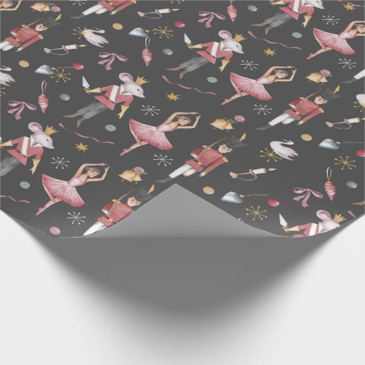 Papier Cadeau Nutcracker Ballerina Noël (Coin)