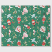 Papier Cadeau Nutcracker Ballerina Noël (Plat)