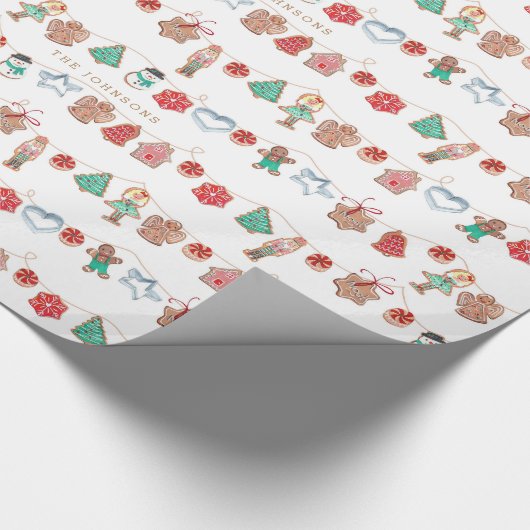 Papier Cadeau Nutcracker cookies vacances (Coin)