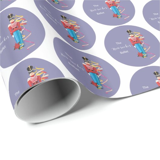 Papier Cadeau Nutcracker Danse Ballet Performance Félicitations (Coin rond)