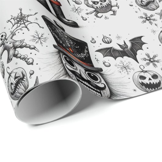 Papier Cadeau Nutcracker déplaisant (Coin rond)