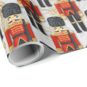 Papier Cadeau Nutcracker Jouet Soldat Noël Enfants de Noël (Coin rond)