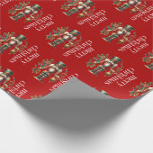Papier Cadeau Nutcracker Joyeux Noël Blanc Retro Typographie (Coin)