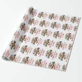 Papier Cadeau Nutcracker Joyeux Noël Red Retro Typographie (Déroulé)