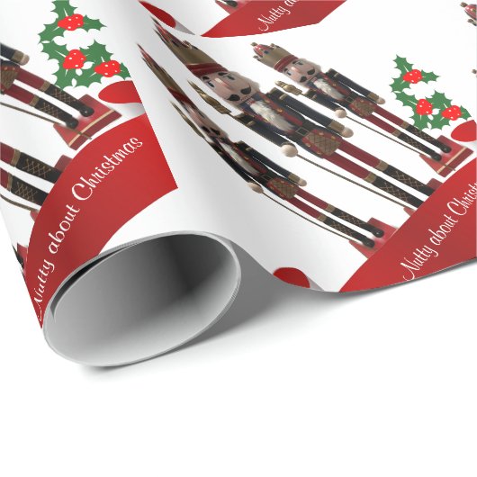 Papier Cadeau Nutcracker King Christmas (Coin rond)