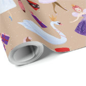 Papier Cadeau Nutcracker Noël Ballet Soldats Souris King (Coin rond)