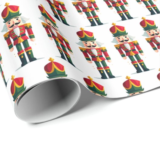 Papier Cadeau Nutcracker Soldier (Coin rond)