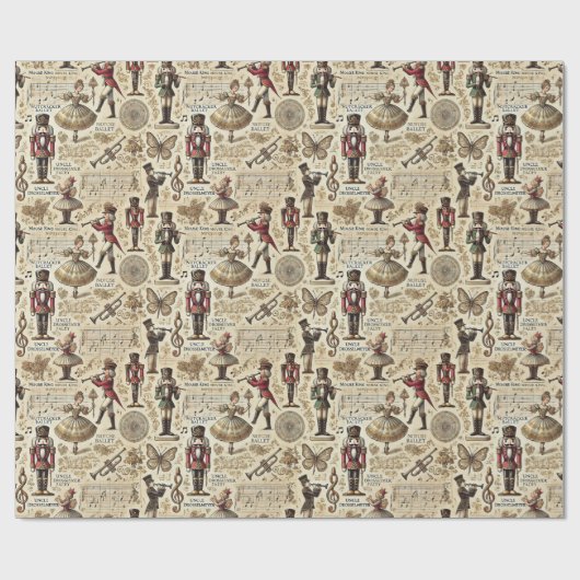 Papier Cadeau Nutcracker Suite II Beige (Plat)