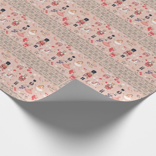 Papier Cadeau Nutcracker Suite Joyeux Noël Sugar Plum Fairy (Coin)