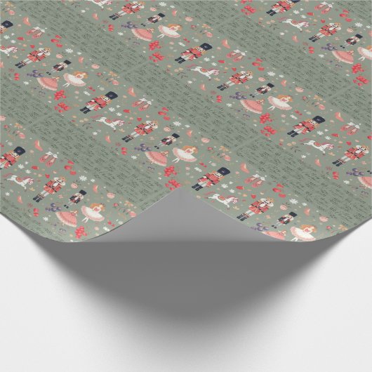 Papier Cadeau Nutcracker Suite Joyeux Noël Sugar Plum Fairy (Coin)