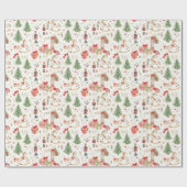 Papier Cadeau  Nutcracker Suite Sweets Ballet Watercolor (Plat)