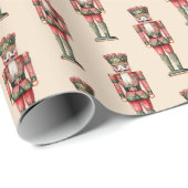 Papier Cadeau Nutcracker Vintage Christmas  (Coin rond)