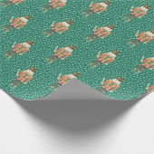 Papier Cadeau Nutcracker Vintage forêt verte Noël (Coin)