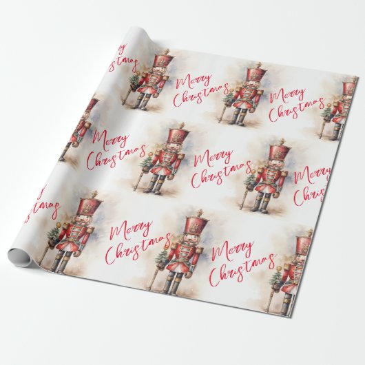 Papier Cadeau Nutcracker vintage & Joyeux Noël (Déroulé)
