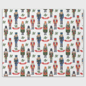 Papier Cadeau Nutcrackers de Noël (Plat)