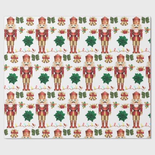 Papier Cadeau Nutcrackers de Noël (Plat)