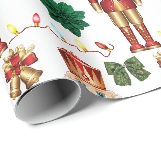 Papier Cadeau Nutcrackers de Noël (Coin rond)