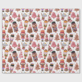 Papier Cadeau Nutcrackers de Noël (Plat)