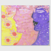 Papier Cadeau Nymphs Folk Art par AnyaC (Plat)