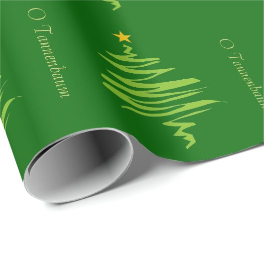 Papier Cadeau O Tannenbaum Papier d'enveloppement Motif d'arbre  (Coin rond)