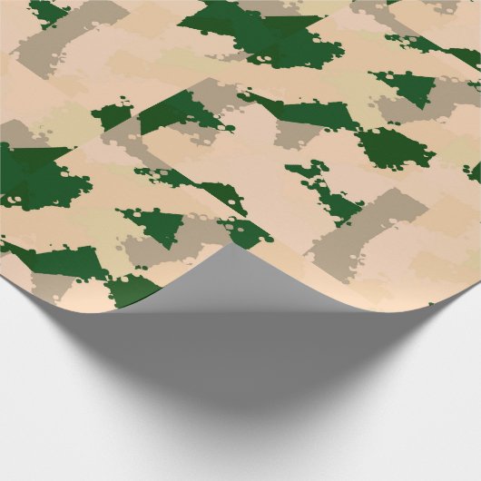 Papier Cadeau Oasis Camo du désert (Coin)