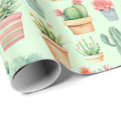 Papier Cadeau Oasis du désert (Coin rond)