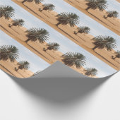 Papier Cadeau Oasis du désert : Paysage des palmiers du Sahara. (Coin)