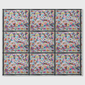 Papier Cadeau Oaxaca Mexique Boho ethnique hispanique maya (Plat)