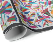 Papier Cadeau Oaxaca Mexique Boho ethnique hispanique maya (Coin rond)