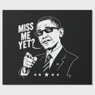 Papier Cadeau Obama 2028 Me Manques-Tu Encore Président 44 Drôle