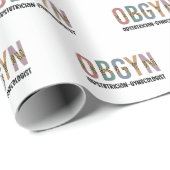 Papier Cadeau OBGYN obstétricien gynécologue Empreinte de léopar (Coin rond)