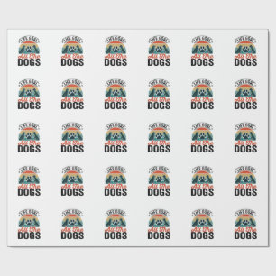 Papier Cadeau Objectif de vie Tous les chiens Conception vintage