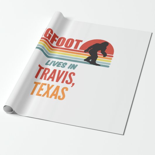 Papier Cadeau Observation de Bigfoot à Travis Texas (Déroulé)