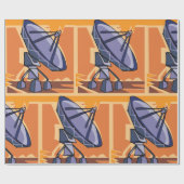 Papier Cadeau Observatoire spatial de radiotélescope (Plat)