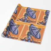 Papier Cadeau Observatoire spatial de radiotélescope (Déroulé)