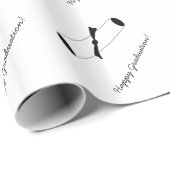 Papier Cadeau Obtention du diplôme de diplômes (Coin rond)