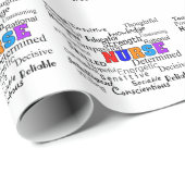 Papier Cadeau Obtention du diplôme d'infirmière enveloppant les (Coin rond)