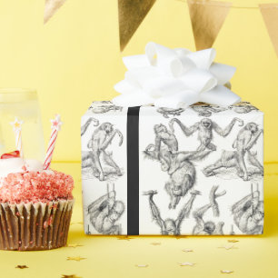 Papier Cadeau Occasion Orangutan mignon Ape