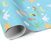Papier Cadeau Ocean (Coin rond)