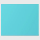 Papier Cadeau Océan bleu aqua couleur uni (Plat)