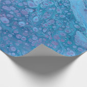 Papier Cadeau Ocean Breeze 3 Blue Purple Abstract Wrapping Paper (Coin)