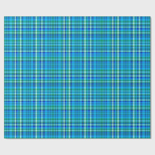 Papier Cadeau Ocean Breeze Plaid (Plat)