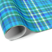Papier Cadeau Ocean Breeze Plaid (Coin rond)