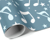 Papier Cadeau Océan de musique modelé (Coin rond)
