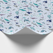 Papier Cadeau Océan en bleu (Coin)
