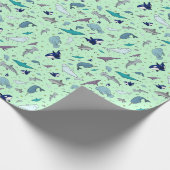 Papier Cadeau Océan en vert (Coin)