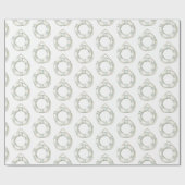 Papier Cadeau Ocean Sea Mint White Round Floating Device (Plat)