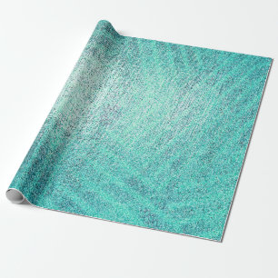 Papier Cadeau Ocean Tiffany Aqua Peinture Grandes Tailles Linen 