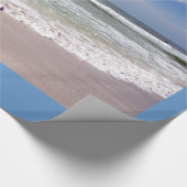 Papier Cadeau Ocean Waves on Pink Sandy Beach (Coin)